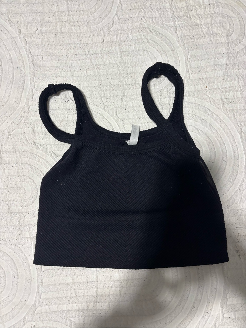 Nikibiki Black Ribbed Tank Crop Top